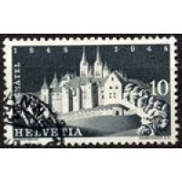 SUIÇA - Y 0454 (19456 (1948) CENTENÁRIO DA REVOLUÇÃO NEUCHATELOISE- CASTELO DE NEUCHATEL - USADO