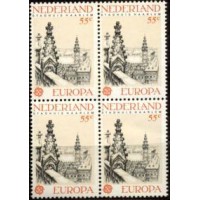 HOLANDA -  1091 (1978) TEMA EUROPA - MONUMENTO - VISTA DA IGREJA DE SAINT BAVON -QUADRA MINT
