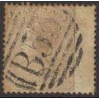 MAURITIUS - Y 27 (1860-1863) EFÍGIE DA RAINHA VICTORIA - 6p VIOLETA CINZA - COM UMA GRANDE MARGEM À DIREITA (MARGEM DE FOLHA ) USADO