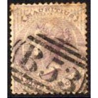 MAURITIUS - Y 41 (1872) EFÍGIE DA RAINHA VICTORIA -10p VIOLETA AMARRONZADO  - USADO