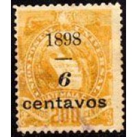 GUATEMALA - Y 89 (1898) QUEIXAL COM SOBRECARGA 6c SOBRE 200 C.OCRE - NOVO 