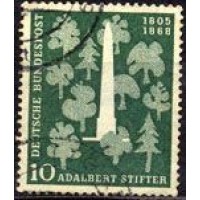 ALEMANHA FEDERAL - Y 0096(1955) 150 º ANIVERSÁRIO DO LITERATO ADALBERT STIFER - SELO USADO - BONITO 
