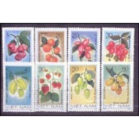 VIETNAM DO NORTE - Y 297/304 (1981) - FLORES E FRUTAS - SERIE 8 SELOS MINT