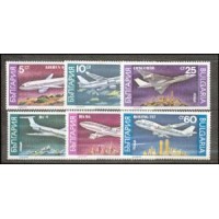 BULGARIA - Y 3330/35 (1990) - AVIÕES MODERNOS - SERIE 6 SELOS MINT