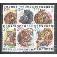 BULGARIA - Y 3466/91 (1992) - FAUNA - FELINOS - SERIE 6 SELOS MINT