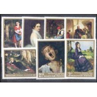 HUNGRIA - PINTURAS DA GALERIA NACIONAL DE BUDAPEST - SERIE 7 SELOS MINT - Y 1865/71 1966