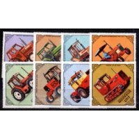 MONGÓLIA - Y 1199/206 (1982) - TRATORES - SERIE 8 SELOS MINT