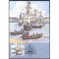 AUSTRALIA - MAXIMO POSTAL COM O SELO Y 1002 (1987) - BICENTENÁRIO DOS PRIMEIROS COLONOS NA AUSTRÁLIA