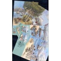 AUSTRALIA - 5 MÁXIMOS POSTAS COM A SERIE Y 1045/49 (1988) - BICENTENÁRIO DOS PRIMEIROS COLONOS NA AUSTRÁLIA  (X SERIE)