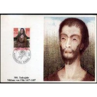 LIECHTENSTEIN - MAXIMO POSTAL COM O SELO Y 861 (1987) -  500 ANOS DA MORTE DE NIKLAUS VON FLUE
