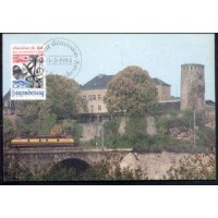 LUXEMBURGO - MAXIMO POSTAL COM O SELO Y 1044 )1981) - 125 ANOS DAS FERROVIAS