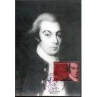 PORTUGAL - MAXIMO POSTAL COM O SELO Y 2359 (1999) - BICENTENÁRIO DO REGULAMENTO PROVISÓRIO DO CORREIO - RETRATO DE DIOGO MASCARENHAS NETO