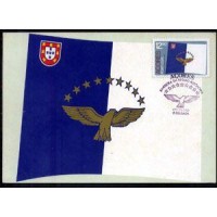 AÇORES - MAXIMO POSTAL COM O SELO Y 346 (1983) - BANDEIRA DA REGIÃO AUTÔNOMA DAS AÇORES