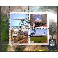 Djibouti - avião e trem - 2007 - BLOCO NOVO