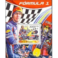 GUINÉ BISSAU - ANO 2012 - FÓRMULA 1, SABESTIAN VETTEL - BLOCO MINT