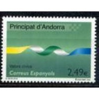 ANDORRA ESPANHOLA - Y 363 - ANO 2011 - VALORES CIVICOS - RECICLAGEM - SELO MINT