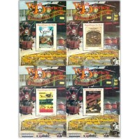 MALI - ANO 2013 - SÉRIE COM 4 BLOCOS CARIMBADOS,FERROVIA DE DISNEYLÂNDIA 1 - 4 BLOCOS USADOS