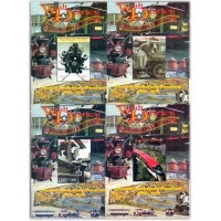 MALI - SÉRIE COM 4 BLOCOS CARIMBADOS,FERROVIA DE DISNEYLÂNDIA 2 - QUATRO BLOCOS USADOS - ANO 2013