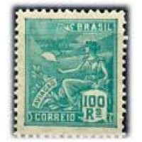 R-269 (1930) - VOVÓ FILIGRANA J (ESTADINHO) 100 RÉIS VERDE AVIAÇÃO - NOVO - GOMADO - LEVE OXIDAÇÃO - RHM R$ 20,00 (4 UFS X R$ 5,00)