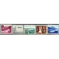 SUÍÇA - Y548/52 - PRÓ PATRIA, PAISAGENS E LAGOS 1954 - SÉRIE COM 5 SELOS USADOS - ANO 2013 