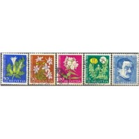 SUÍÇA - Y668/72 - PRÓ JUVENTUDE,FLORES 1960 - SÉRIE COM 5 SELOS USADOS - ANO 2013 