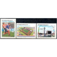 PARAGUAI Y2777/79 - COPA AMÉRICA DE FUTEBOL 1999 - SÉRIE COM 3 SELOS MINT - ANO 2013 