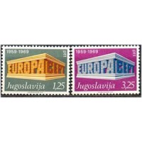 YUGOSLÁVIA Y1252/53 - TEMA EUROPA 1969 - SÉRIE COM 2 SELOS MINT - ANO 2013