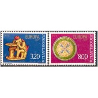 YUGOSLÁVIA Y1524/25 - TEMA EUROPA-ESCULTURA DE JACOB P. - SÉRIE COM 2 SELOS MINT - ANO 2013 