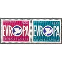 YUGOSLÁVIA - Y1506/07 - CONFERÊNCIA DA SEGURANÇA E COOPERAÇÃO EUROPÉIA 1975 - SÉRIE COM 2 SELOS MINT - ANO 2013