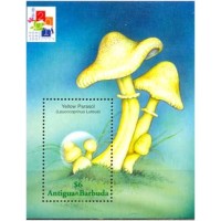 ANTIGUA - ANO 2013 ANTIGUA BL.493 - COGUMELO-LEUCOCOPRINUS LUTEUS 2001 - BLOCO MINT