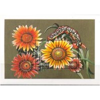 TANZÂNIA - ANO 2013 - BL.371 - FLORES EXÓTICAS 1998 - BLOCO MINT