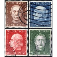 Alemanha Federal - Benfeitores da Humanidade - MI  200/203 - Y 76/79 (1954) BENFEITORES DA HUMANIDADE - SÉRIE 4 SELOS USADOS 