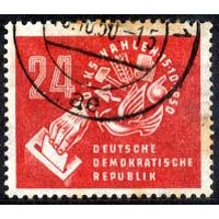 Alemanha Democratica - Eleições de 15 de Outubro - MI 275 - Y 27 (1950) ELEIÇÕES DE 15 DE OUTUBRO - SELO COM CARIMBO DE FAVOR