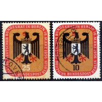 Alemanha Berlin - Reunião em Berlin - MI 136/137 - Y 121/122 (1956) REUNIÃO EM BERLIN SÓ CONSELHO FISCAL - SÉRIE 2 SELOS USADOS 