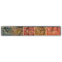 FRANÇA - Y119/123 (1900) - TIPO MERSON, SÉRIE COM 5 SELOS USADOS - ANO 2013 