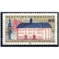 ALEMANHA FEDERAL - Y1127 (1986)-600° ANIVERSÁRIO DA UNIVERSIDADE DE HEIDELBERG,EDIFÍCIO E PORTAL DA UNIVERSIDADE,SELO MINT - ANO 2013