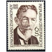 ÁUSTRIA - ANO 2013 - Y1448 (1979)-50° ANIVERSÁRIO DA MORTE DE RICHARD ZSIMONNDY,PRÊMIO NOBEL DE QUÍMICA EM 1925,SELO MINT