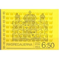 SUÉCIA - C-720 (1971) - EXPOSIÇÃO DAS INSIGNIAS REAIS NA CAMERA,DO TESOURO DO CASTELO REAL, CADERNETA COM 10 SELOS MINT (2 SÉRIES 702/706) - ANO 2013 