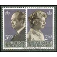 LIECHTENSTEIN - Y 769/770 (1983) RETRATOS DOS PRÍNCIPES REINANTES - SÉRIE 2 SELOS USADOS 