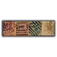 INDIA INGLESA - Y 29/32(1874-79) RAINHA VITÓRIA - FILIGRANA DE ELEFANTE- SÉRIE DE 4 SELOS