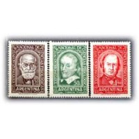 ARGENTINA - ANO 2014  - Y598/600 (1959) -21° CONGRESSO INTERNACIONAL DE FISIOLOGIA EM BUENOS AIRES,RETRATOS DE WILLIAM HARVEY,CLAUDE BERNARD,IVAN P. PAVLOV SÉRIE COM 3 SELOS MINT