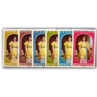 VENEZUELA - ANO 2014 - Y622/624/A719/721 (1960) - 94° ANIVERSÁRIO DA MORTE DE DONA LUISA CACERES DE ARISMENDI (1999/1866) - COMBATENTE PELA LIBERDADE - SÉRIE COM 5 SELOS MINT 