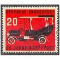 ALEMANHA FEDERAL - Y87 (1955)-CINQUENTENÁRIO DO CORREIO,AUTOMOVÉL POSTAL DE 1905,SELO USADO - ANO 2013 