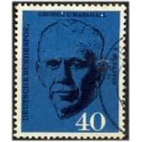 ALEMANHA FEDERAL - Y217 (1960)-ANIVERSÁRIO DA MORTE DO GENERAL AMERICANO GEORGE D. MARSHALL (1880-1959),SELO USADO  - ANO 2013 