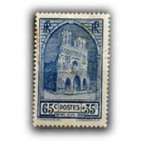 FRANÇA - Y399 (1938) - RESTAURAÇÃO CATEDRAL DE REIMS, SELO USADO - ANO 2013