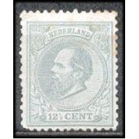 HOLANDA - Y 22 (1872) GUILHERME III -12 1/2c CINZA NOVO SEM GOMA BONITO