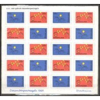 HOLANDA - Y 1525/1526(1995) SELOS PARA FRANQUEAMENTO DE CORREIO DE NATAL - CRIANÇAS E ESTRLAS FOLHINHA COMPLETA COM 20 SELOS (10 SÉREIS) AUTO ADESIVOS MINT 