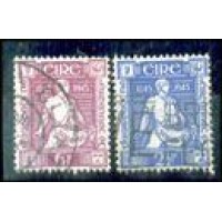 IRLANDA - Y 13/103 (1945) CENTENÁRIO DA MORTE DE THOMAS DAVIS FUNDADOR DO MOVIMENTO JOVEM IRLANDA - SÉRIE 2 SELOS USADOS