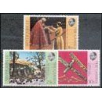 GAMBIA REALEZA - Y 337/339 (1977) 25° ANIVERSÁRIO DA ASCENSÃO AO TRONO DA RAINHA ELIZABETH II- SÉRIE 3 SELOS MINT 