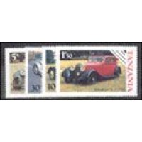 TANZÂNIA - Y 267/270 (1986) CENTENÁRIO DO AUTOMÓVEL -ROLLS ROYCE SÉRIE 4 SELOS MINT 